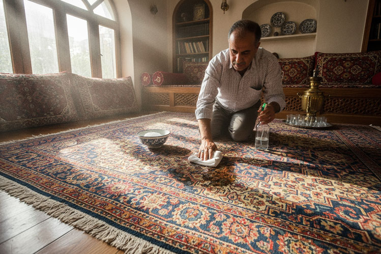 خمیر جوش شیرین برای لکه فرش